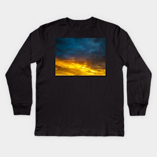 Stormy Sunset Sky Abstract T-shirt Kids Long Sleeve T-Shirt